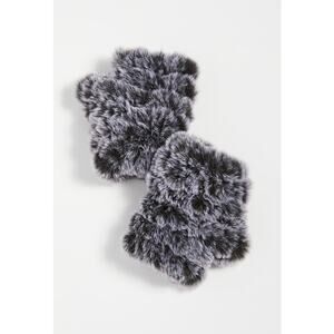 New Jocelyn Snowtop Faux Fur Knitted Mandy Mittens One Size